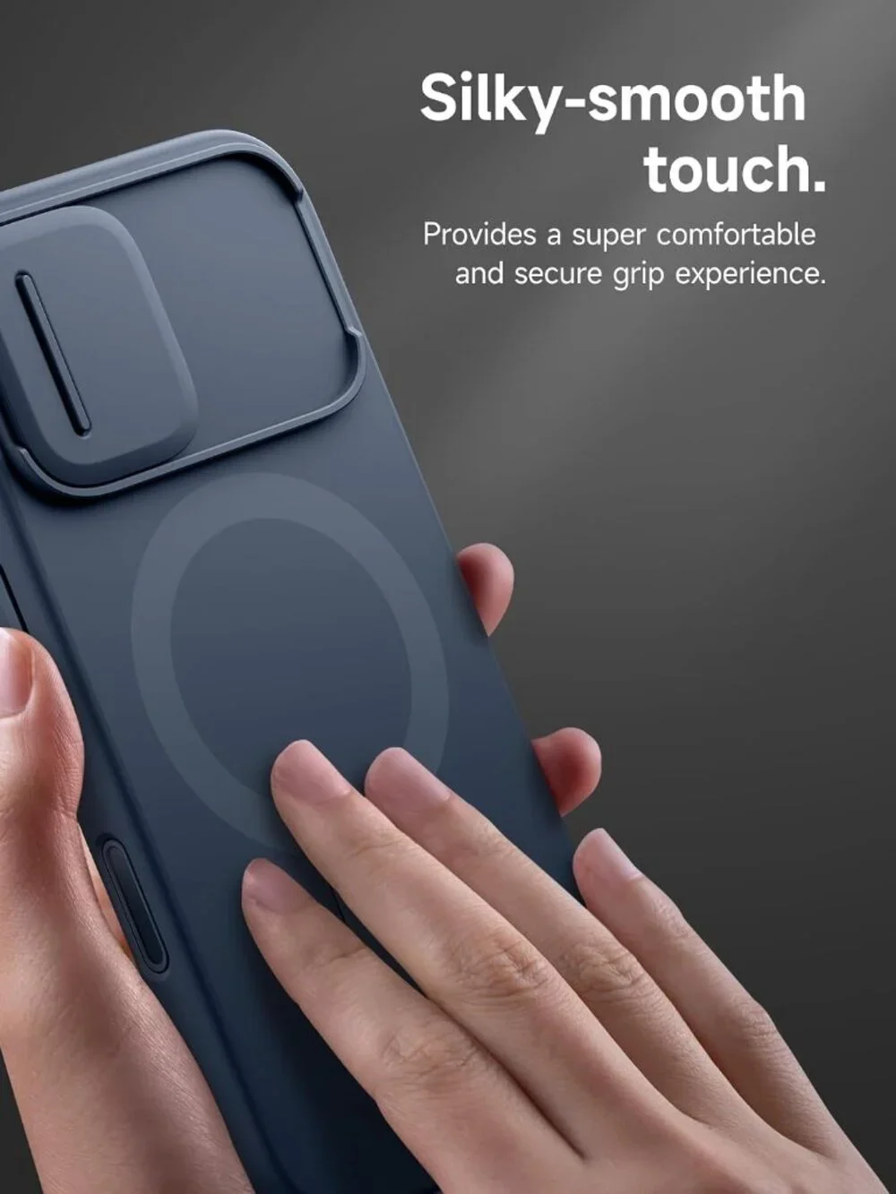 SURITCH iPhone 17 Case MagSafe Camera Slide Cover Kickstand Blue